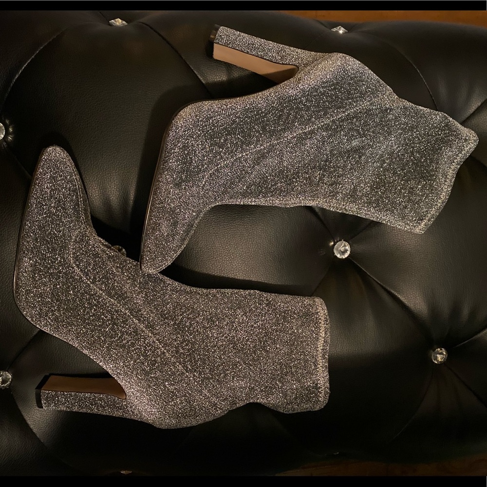 Neiman Marcus Metallic Sock Boot